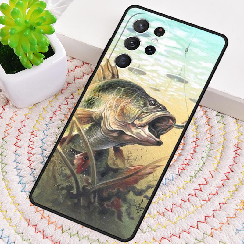 Pike Fish Fishing Bait TPU Phone Case For Samsung Galaxy note 10 pro S26 S25 S24 S23 S22 Ultra Plus S21 FE S20 Shockproof Cover