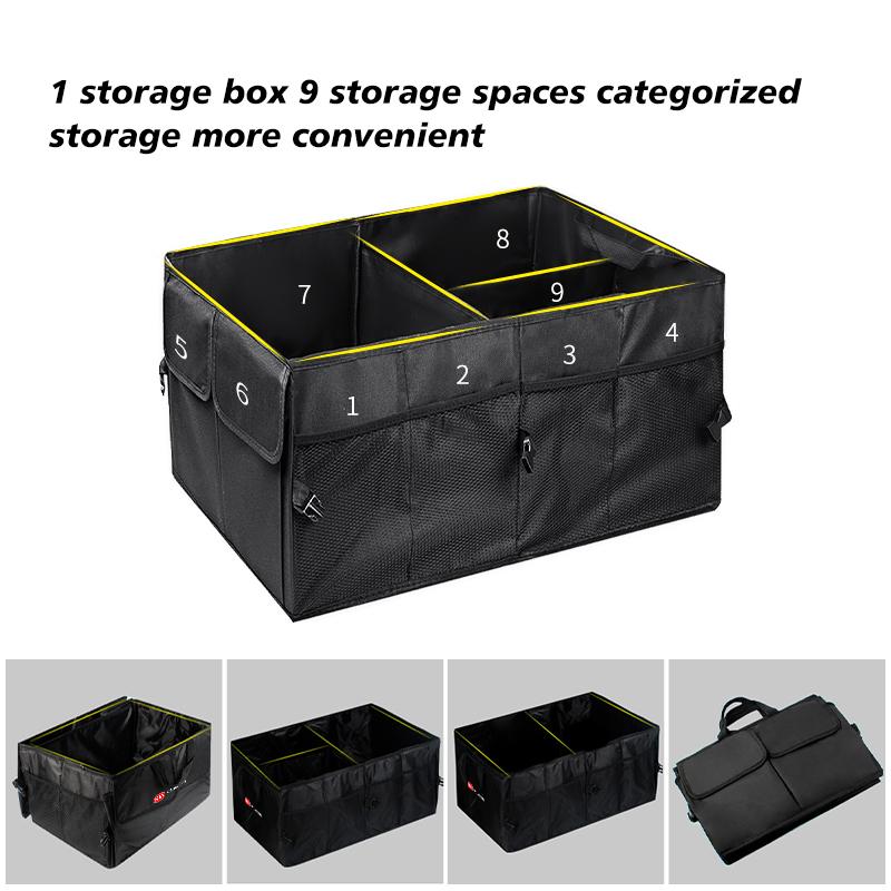 HFVY8 Foldable Car Trunk Organizer Multifunctional Waterproof Storage Bag Accessories For KIA Sorento Stinger Soul Spectra Niro