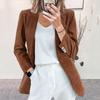 Modischer Damen-Cord-Cardigan, Elegant Slim Fit, Farbe, Lässige Kleine Anzugjacke