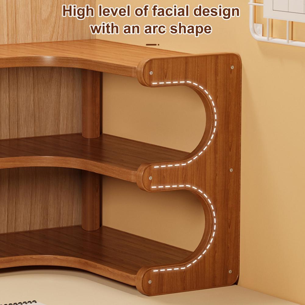 Desktop Storage Rack Sundries Organizer Multi-layer Design Large Capacity Multifunction Book Corner Storage Holder
