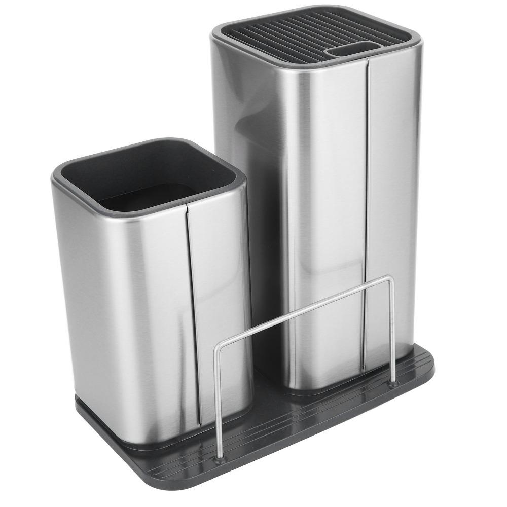 Thickened Utensil Bucket Rustless Steel Storage Tube Storage Holder  Spoon Storage