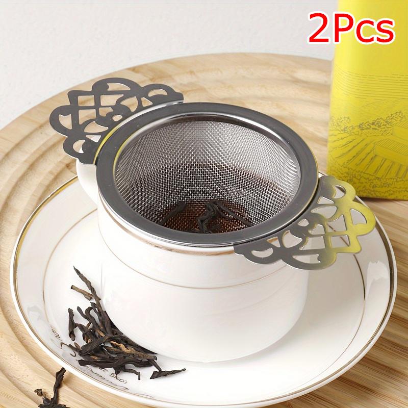 Patterned Ear Handles Environmentally Friendly Stainless Steel Durable Fine Filter Family Tea Strainer Filter