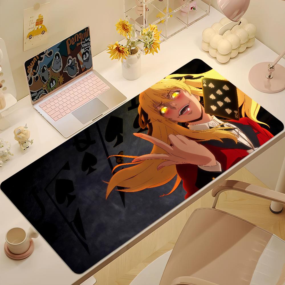 Game KKakegurui Saotome Meari Mouse Pad Large Desk Mat Keyboard Ergonomic Office Rubber Game PC Nonslip Antifray Home Custom