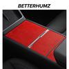 Betterhumz For Tesla Model 3 Highland Model Y 2018- Juniper Made of Alcantara Center Console Trim Sticker Car Interior Accessory