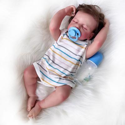Gerçekçi 49 cm Simülasyon Yeniden Doğmuş Bebek LouLou Tam Vücut Silikon Yenidoğan Bebek Banyo Yapabilir El Yapımı Köklü Saç Gerçekçi Bebek Bebekleri Çocuklar İçin Noel Hediyesi