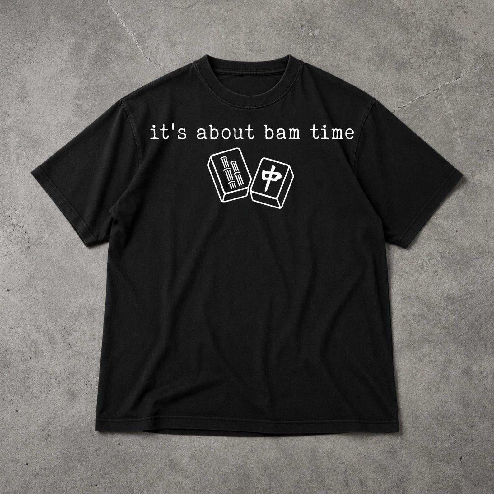 Its About Bam Time Mahjong Shirt, Funny Mahjong Game Night Tee, Retro Mahjong Graphic Shirt M