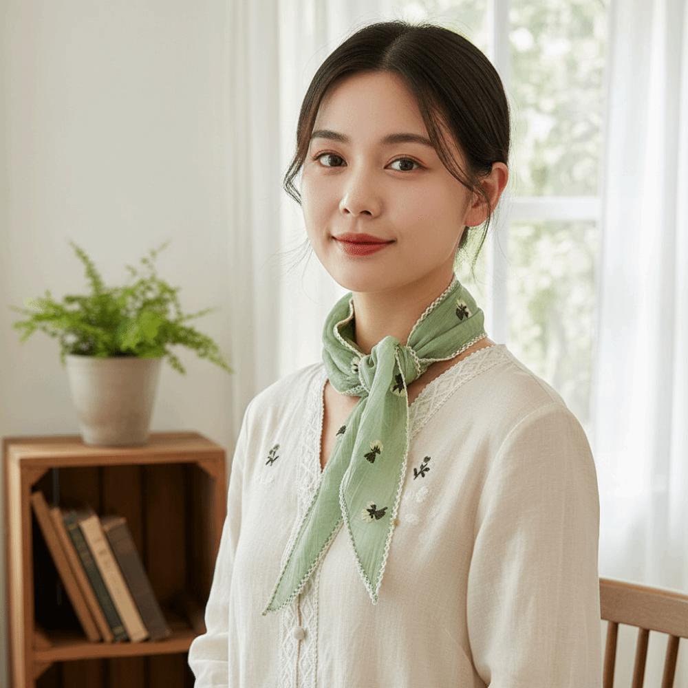 Wraps Lace Triangle Scarf Embroidery Lace Headband Embroidered Flower Scarves  Clothes Decoration