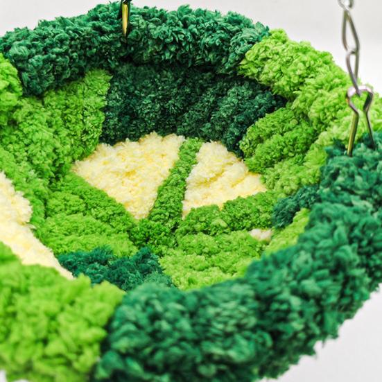 Hanging Birds Bed Parrot Nest Bed with Chains Hook Birdcage Swing Plush Hammock House for Parakeets Cockatiels Budgies Lovebirds Conures