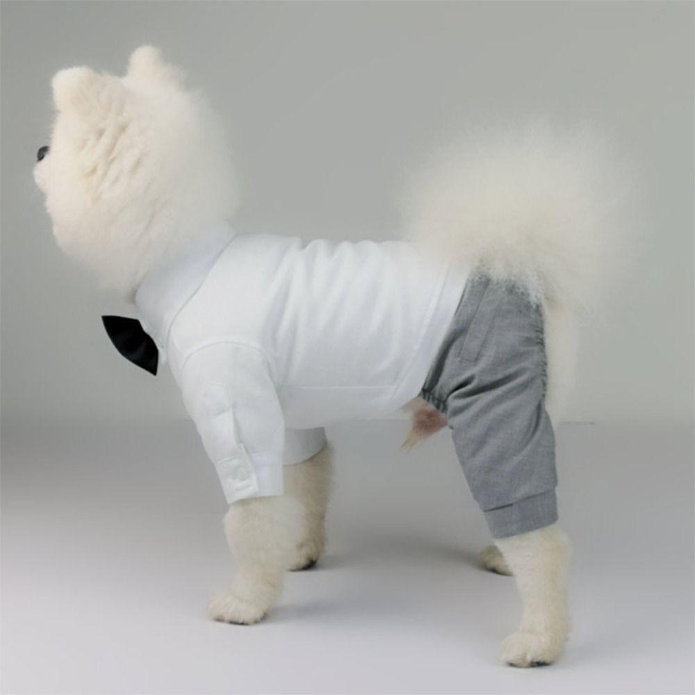 Washable Pet Formal Shirt Creative Puppy Costume Pet Supplies Dog Wedding Suit  For Small Dogs