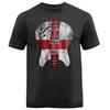 Guitar Body Flag England Music Band Graphic T-shirt