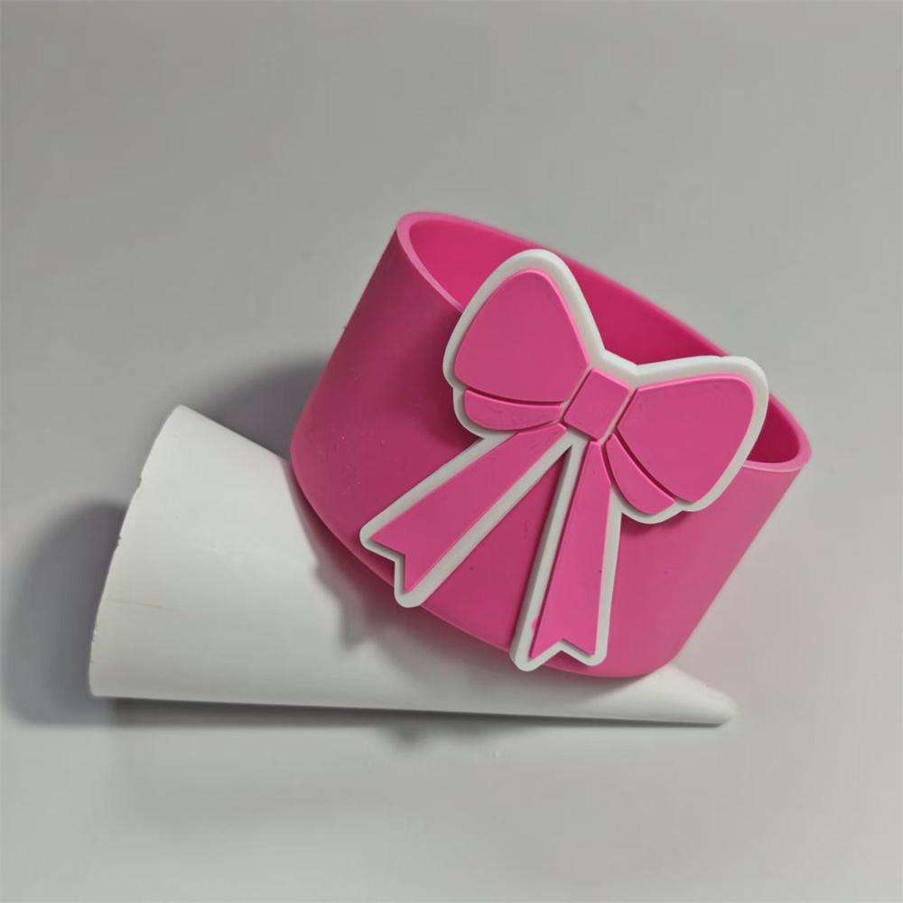 

Декоративный силиконовый стаканчик с бантом, нижняя часть, защитный чехол для стакана 40 унций, 30 унций, переносная бутылка для воды, подушка, аксессуары для стакана