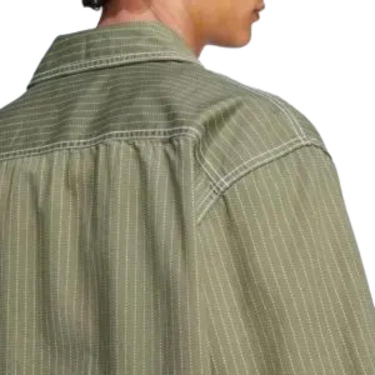 Adidas Originals Skin-Friendly Comfortable Durable Striped Polo Shirt Men Shirts Green JP4480