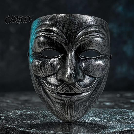 Secret Room Horror Accessory Full Face Halloween Masque for Men Women, Metallic Color Party Masquerade Scary Costume Prop Cosplay, Coverage