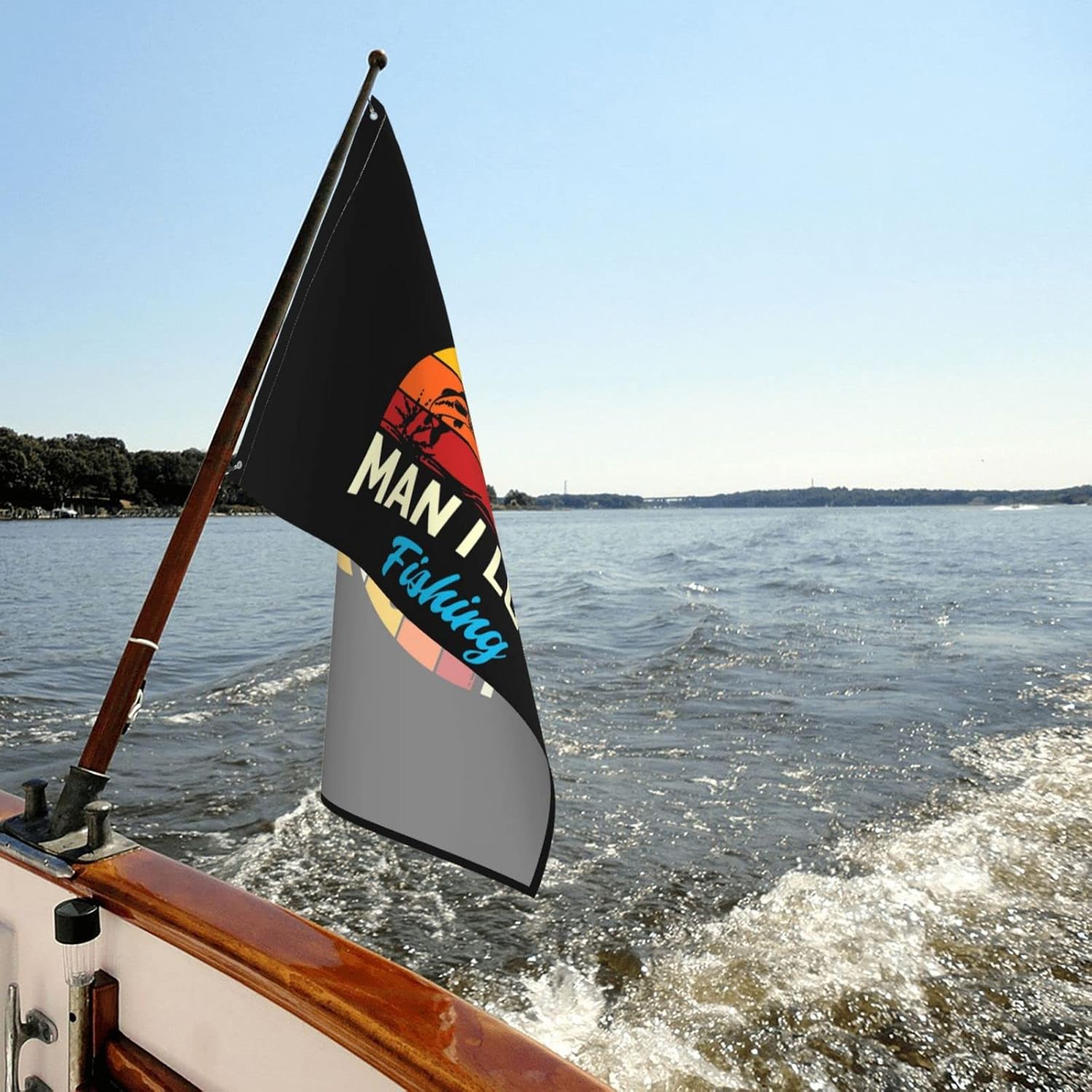 Geers Funny Fishing Flags Milf Man I Love Fishing Flags Fun Flag Wall Decor For Lawn 3x5 Ft, Milf Man I Love Fishing Tapestry For College, One Size