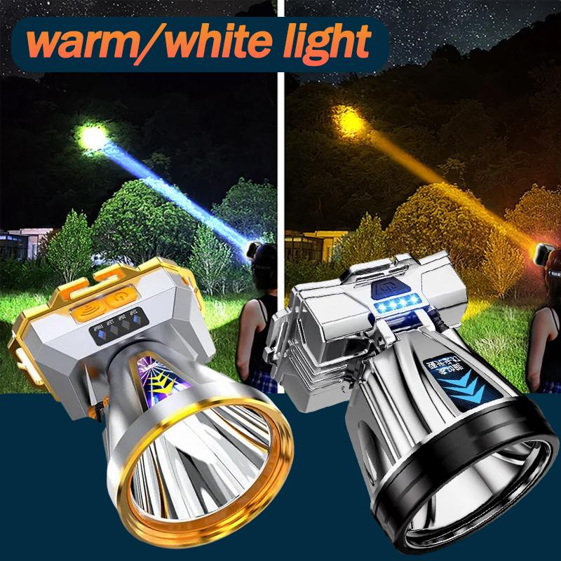 Powerful LED Headlamp Head Light Rechargeable Headlight Outdoor Fishing Camping Hiking Led Flashlights Long-distance Lighting