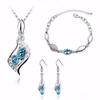 Teardrop Blue Silver Jewelry Set