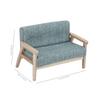 1:12    Ature   Toy Furniture Model Japanese Wooden Armchair Fabric Sofa