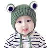 Kids Baby Cute Warm Beanies Cap Hat Lovely Autumn Winter Toddler Soft Frog Shape Children's Knitted Cap Hat For Boy Girl