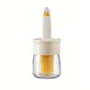 Portable Baking Sauce Cream Bottle Oil Container Brush,Glass Oil Dispenser with Basting Brush,Oil Bottle Kitchen Cooking