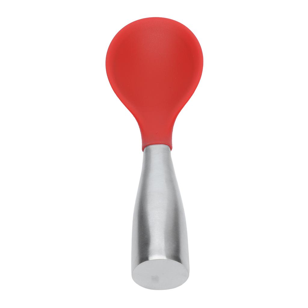 Rice Spoon Silicone Stainless Steel Handle Stick Proof Stand Up Rice Scoop for Home Restaurant