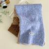 Korean version ins advanced sense color matching knitted scarf women's autumn and winter new soft waxy warm versatile couple scarf
