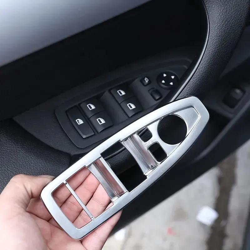 Car Styling ABS Chrome Car Window Lift Switch Frame Trim Cover Sticker Interior Car Accessories For BMW X1 F48 X2 F47 2016-