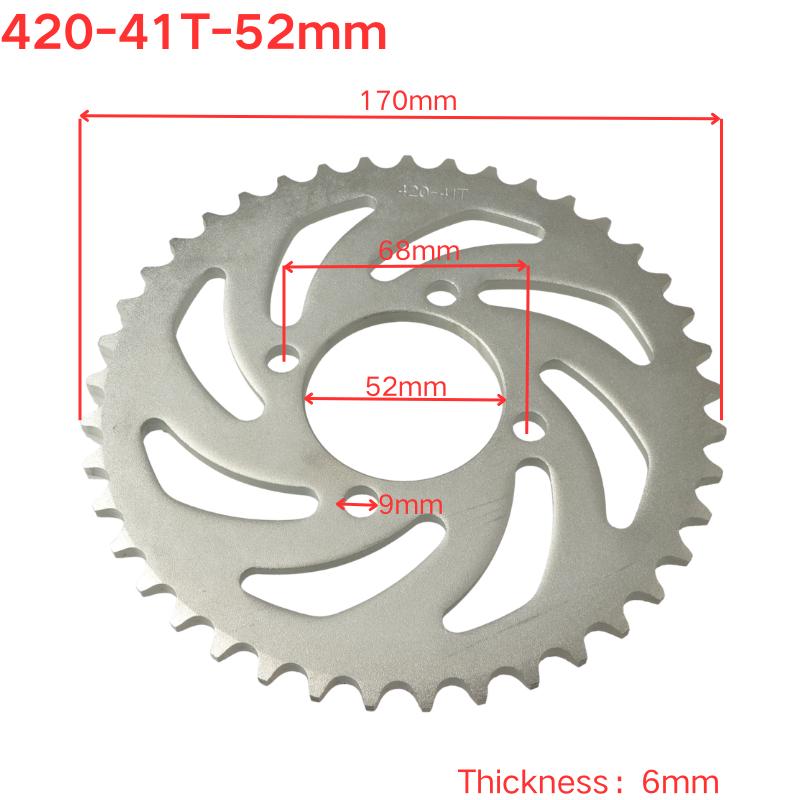 420-37T/41T/42T/48T/50T/60T Teeth Motorcycle Sprocket Rear Back Sprocket For110cc 125cc 140cc Dirt Pit Bike ATV Quad Buggy Kart