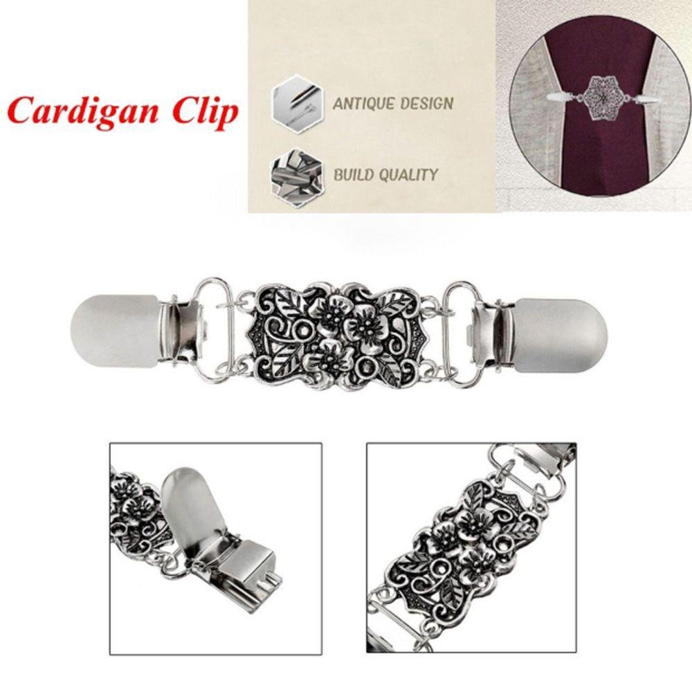 Fashion Winter Flower Pattern New Cardigan Clip Duck Clip Clasps Shawl Brooch Sweater Blouse Pin