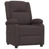 Electric Recliner Armchair Dark Brown Fabric