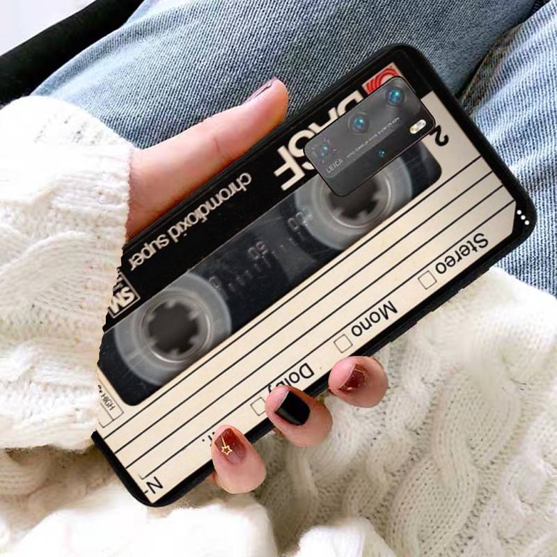 Vintage Cassette Tape Retro Style Phone Case for Huawei P30 40 20 10 8 9 Lite Pro Plus Psmart2019