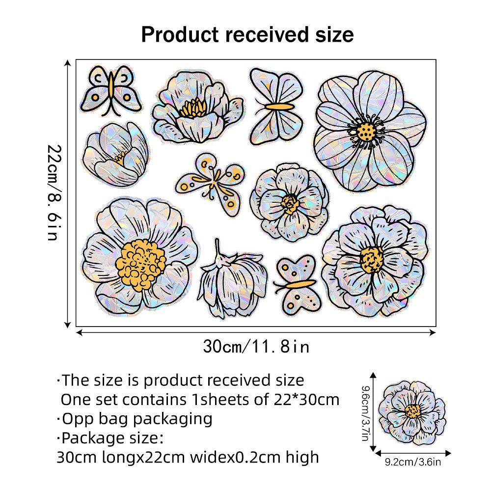 Aike Sun Prism Regenbogen Schmetterling Fensterglas Aufkleber