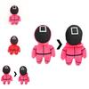 Red Game Squid Guard Worker Staff Plush Toys Front Man 001 456 218 Doll Stuffed