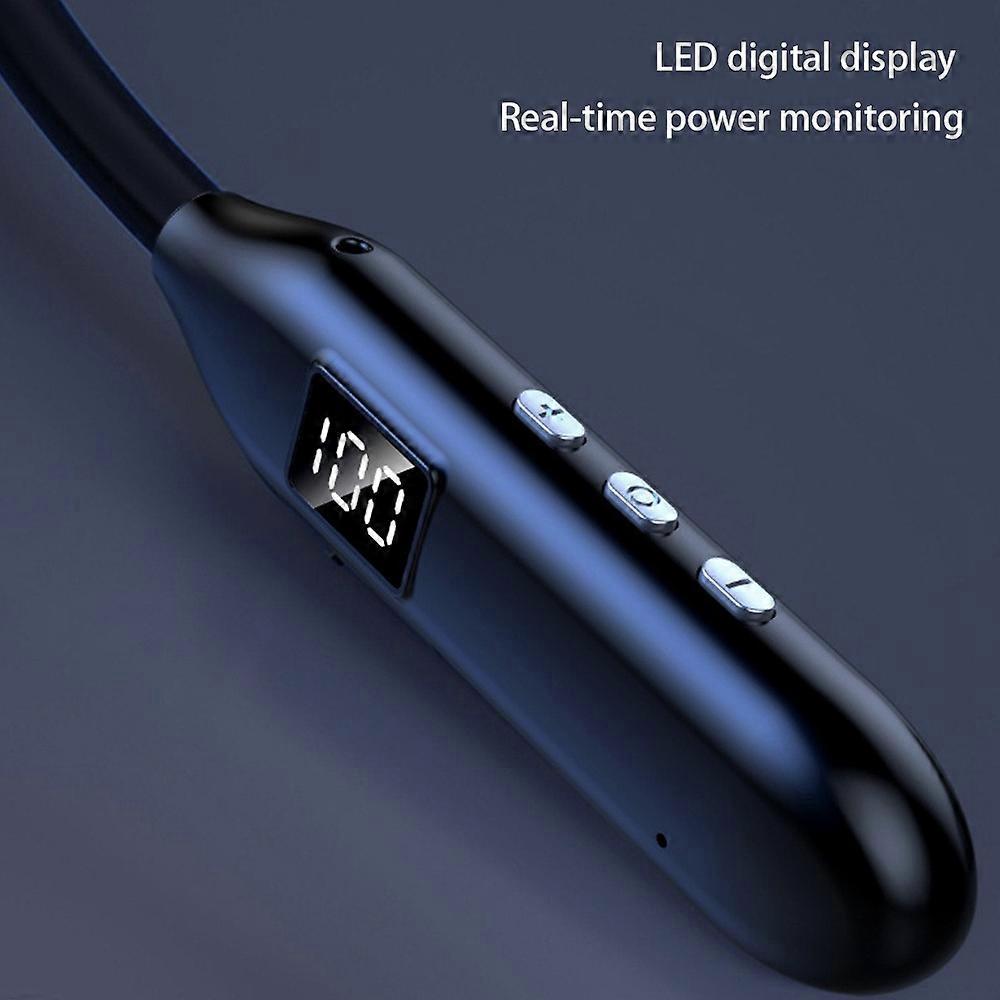 Wireless Earphones 5.3 Neckband Headphones Gaming LED Display Stereo Bass Sports Headset Halter Waterproof Magnetic Earbuds New