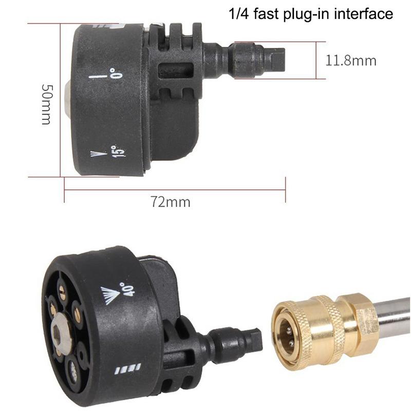 Plastic 6 In 1 Adjustable Nozzle 5 In 1 For 1/4 Inch High Pressure Cordless Washer Cleaner Water Gun Parts Hose Nozzle