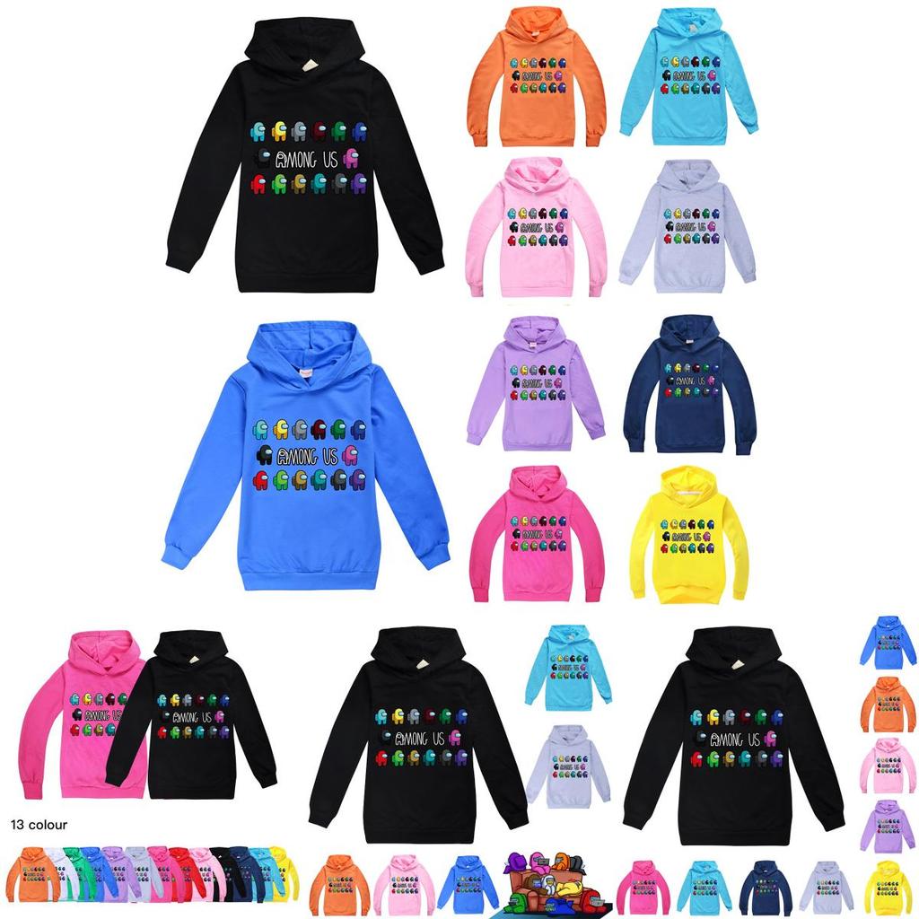 Boys Girls Kids Hoodies Game Pattern Hoody Coat Tops 314yrs Age