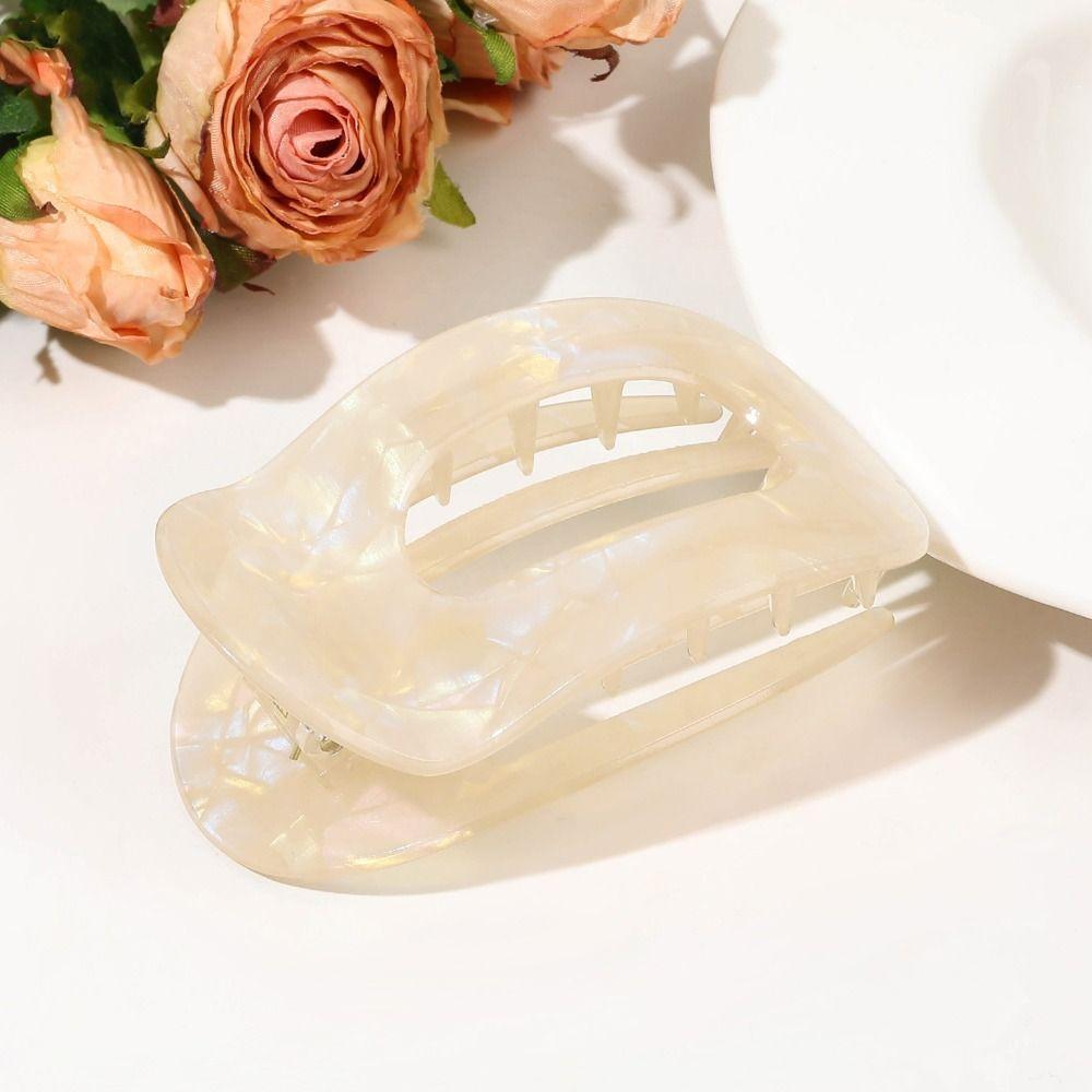 Hair Accessories Leopard Hair Claw Elliptic Shape Acetate Barrettes Acetic Acid Hair Clip  Women