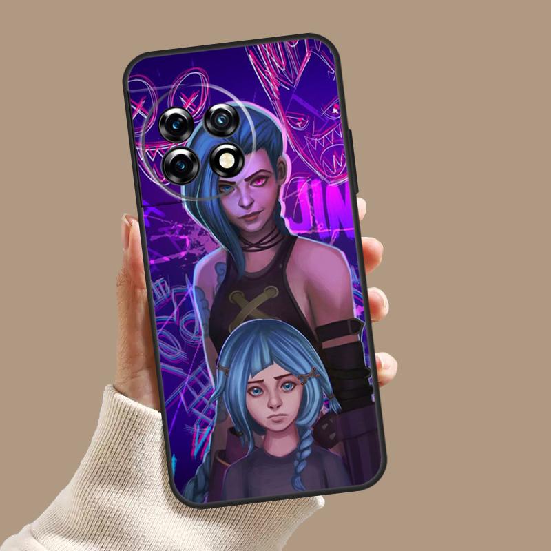 Anime Arcane Jinx Case For OnePlus 11 12 9 10 Pro 10R 12R 8T 10T OnePlus Nord N30 N20 N10 CE 3 2 Lite Cover