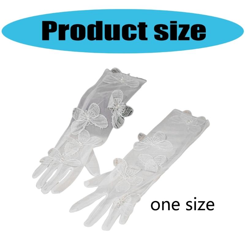 Elegant Butterfly Gloves Long Sheer Gloves Wedding Dress Gloves Evening Party Accessories Handwear Photography Props