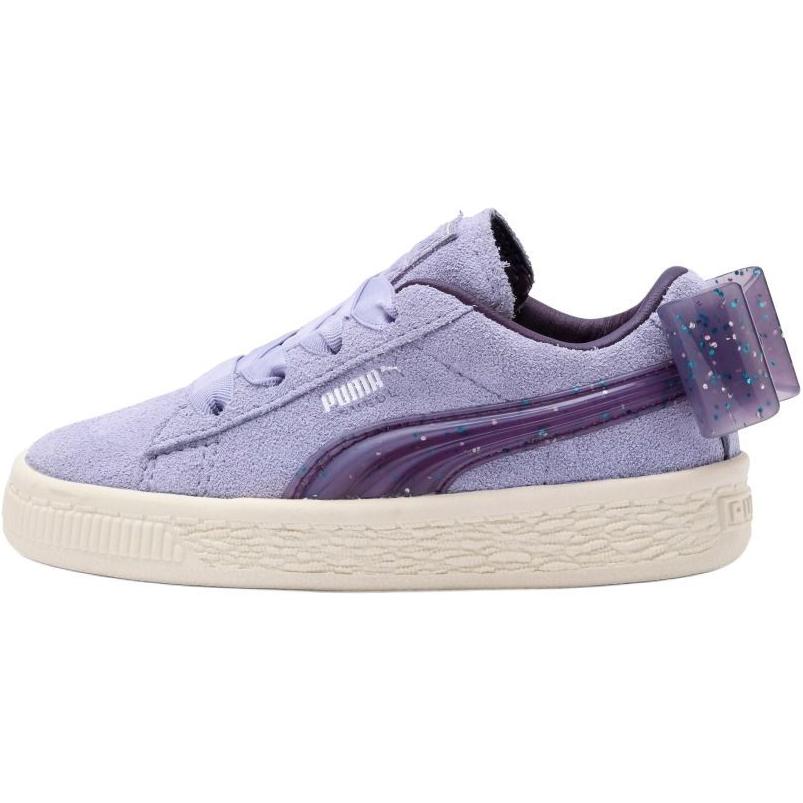 Puma Suede Bow Jelly Comfortable Soft Low-Top Kids Sneakers Kids Sneakers Purple 368960-02