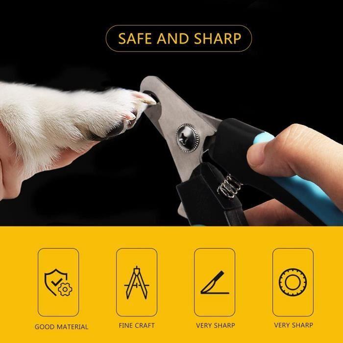 2 In 1 Cat Nail Clippers, Dog Nail Clippers and Stainless Steel Nail File for Animals Grooming Nail Clippers - A15 Grip Device