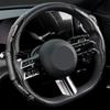 2pcs Carbon Fiber Non-Slip Steering Wheel Cover Car Accessories For Hyundai I30 Accent Creta Kona IX35 I40 Getz Sonata Elantra Veloster