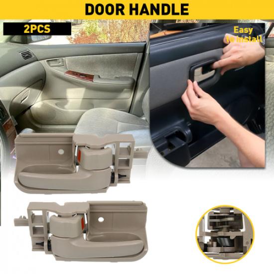 

2PCS Door Handle Set For 2003 04 05 06 07 2008 Toyota Corolla Plastic Beige EOA