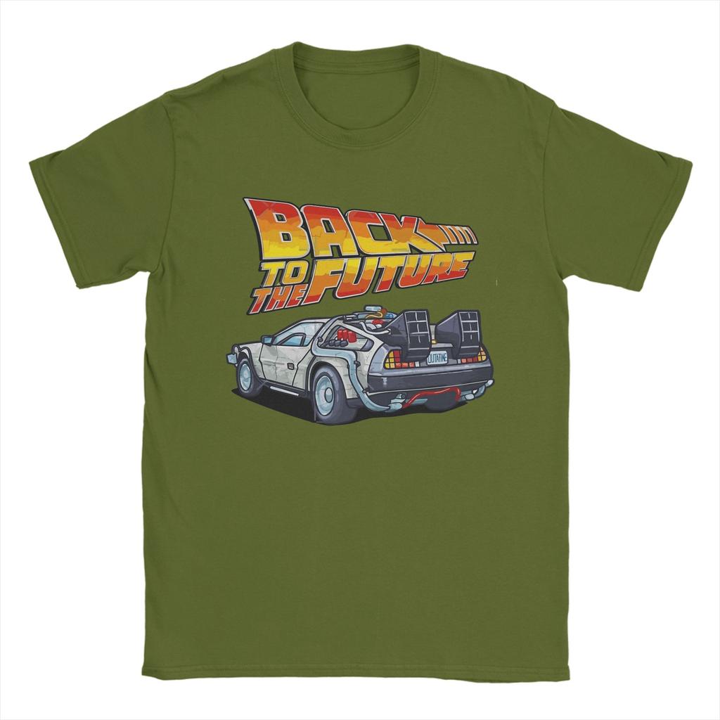 Back To the Future T Shirts DMC DeLorean Cotton Tops Beach Classic Short Sleeves T Shirt O Neck Harajuku Custom Logo Tshirt