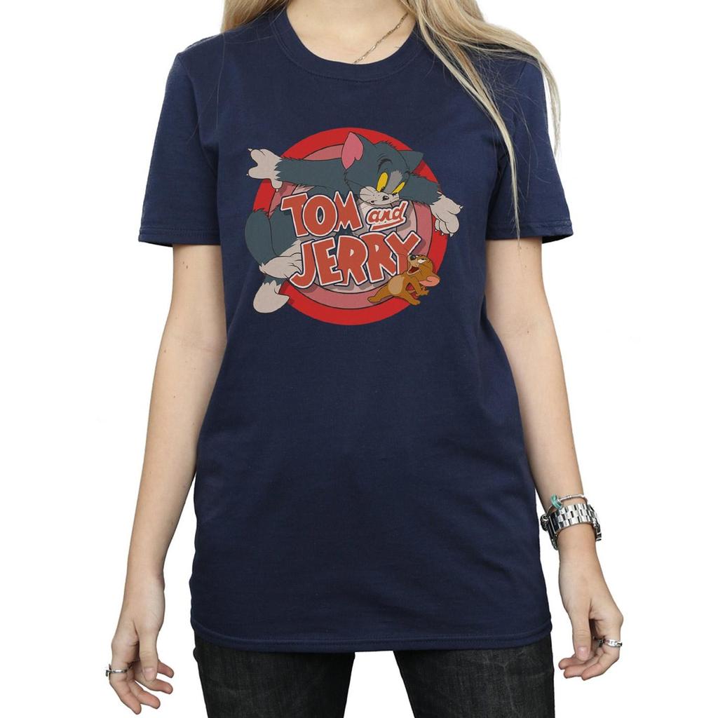Tom and Jerry Womens/Ladies Catch Cotton Boyfriend T-Shirt
