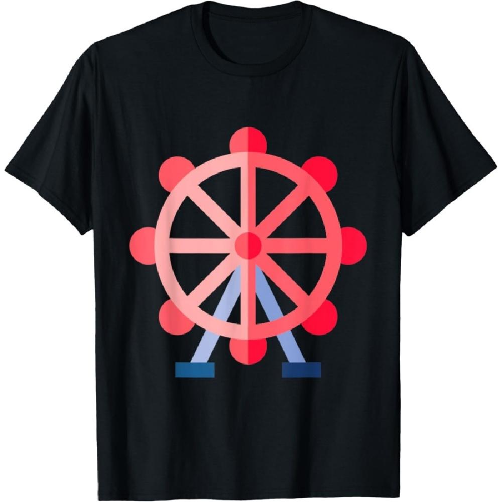 

Ferris Wheel Ride Carnival Amusement Park T-Shirt(2) XXXXXL чёрный