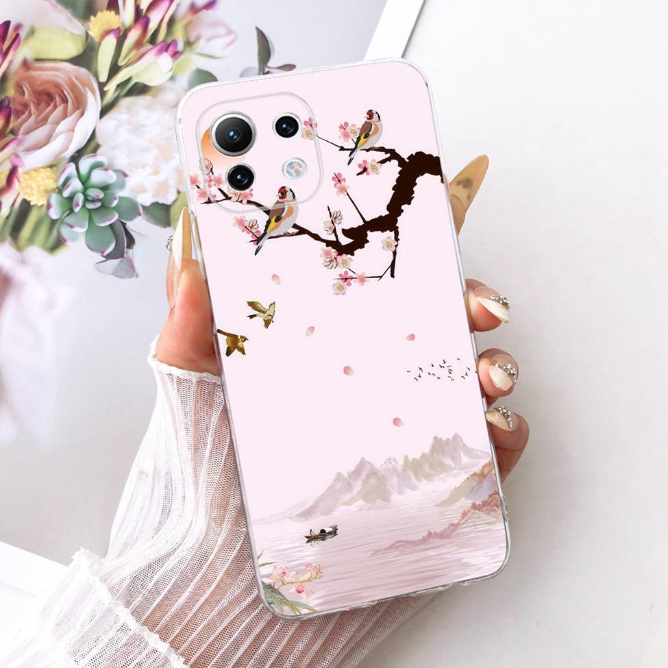 Clear Casing For Xiaomi Mi 11 Lite 4G Cover For Xiaomi Mi 11 Lite 5G Case Cute Cat Fashion Butterfly Funny Painted