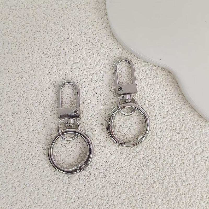 1pcs Zinc-Alloy Keychain Hook with Key Ring Bag Clip Hook with Spring Ring for Lanyard Making DIY Crafts Keychain