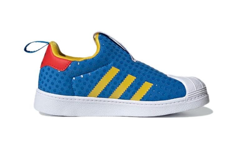 LEGO X Adidas Originals SUPERSTAR 360 Low Top Skateboard Shoes Blue Red Children Aged 3 7 Years Old H02730