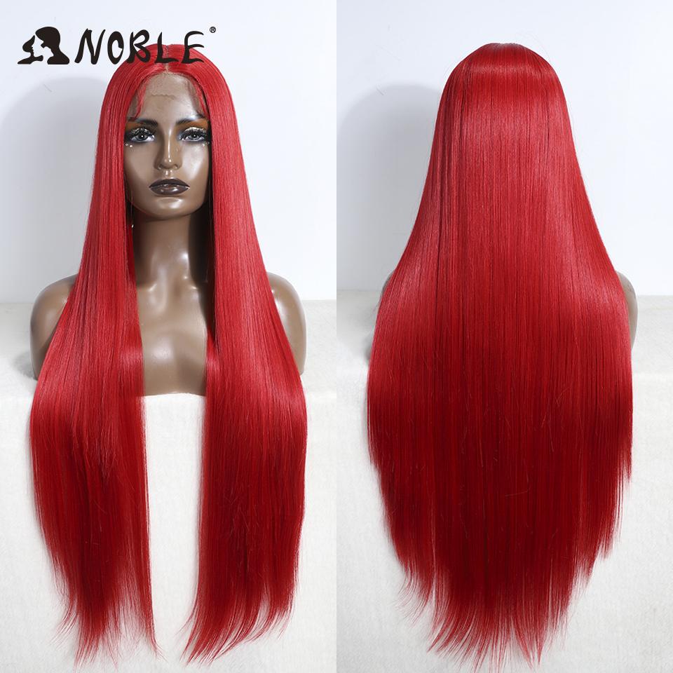 Noble Lace Wigs For Women Long Straight Synthetic Lace WIg 36 Inch Ombre Blonde Lace Wig Cosplay Blonde Wig Synthetic Lace Wig