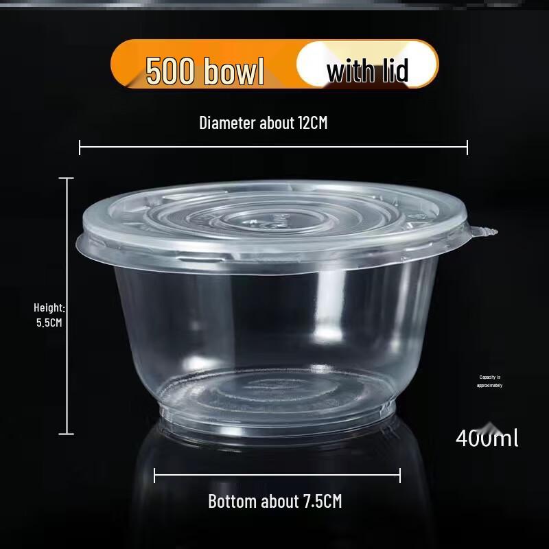 

Shangqi Disposable Thickened Round Plastic Soup Bowls with Lids